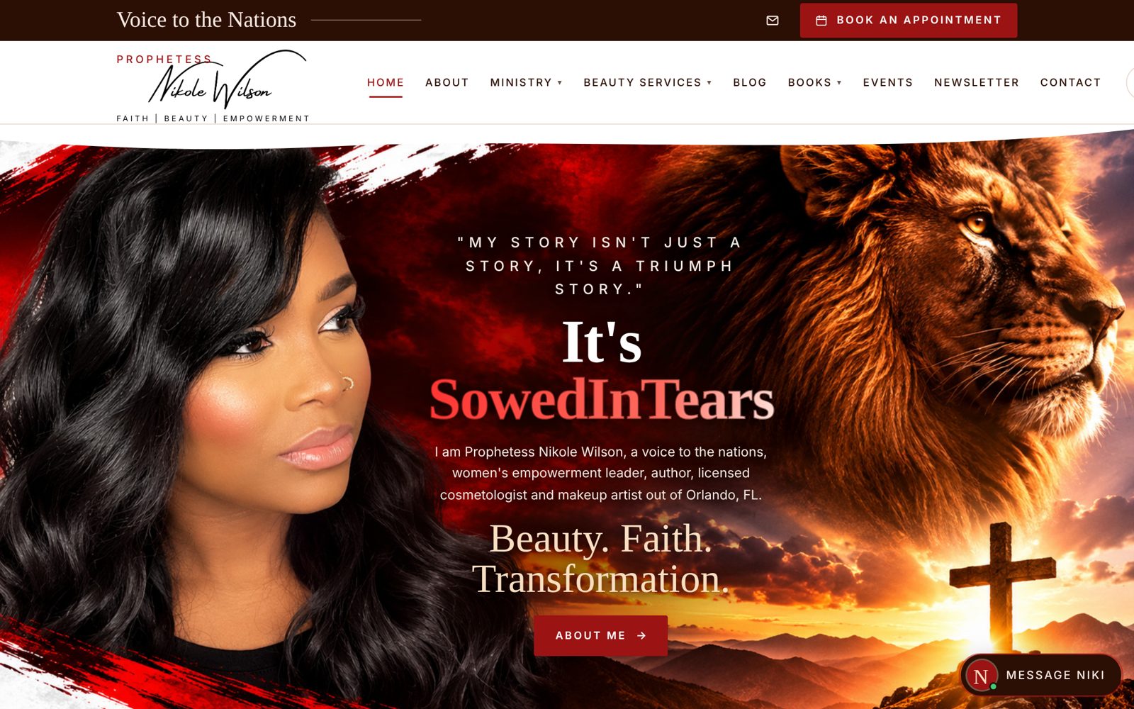 Screenshot of SowedInTears.com